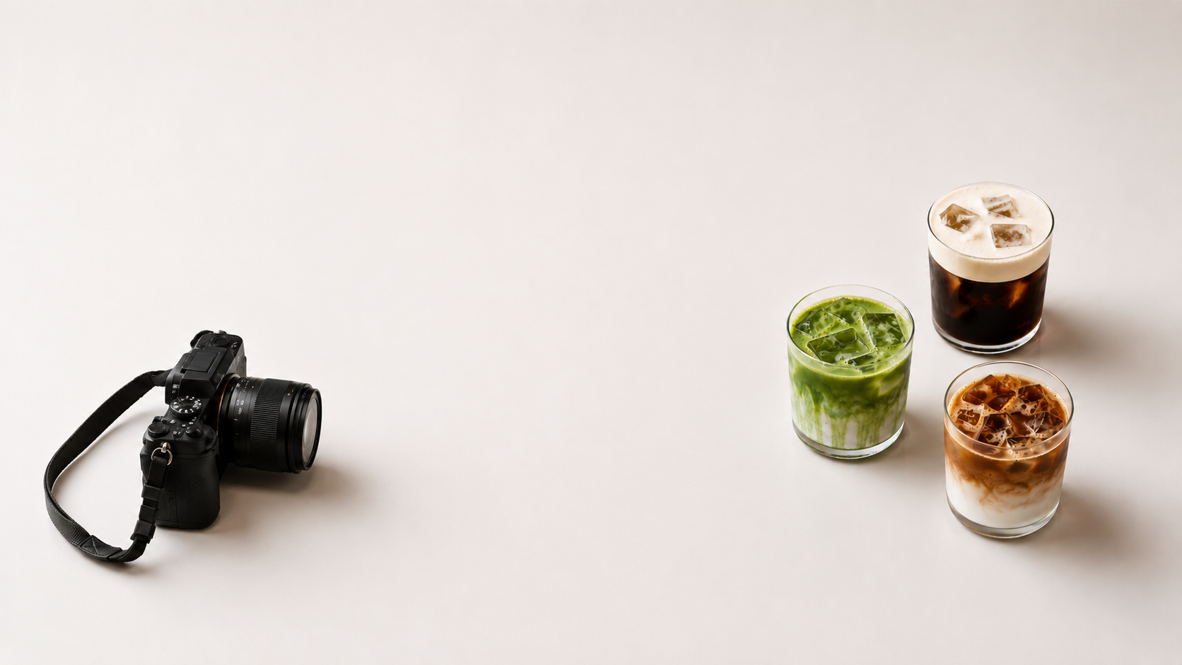 Camera with iced drinks
