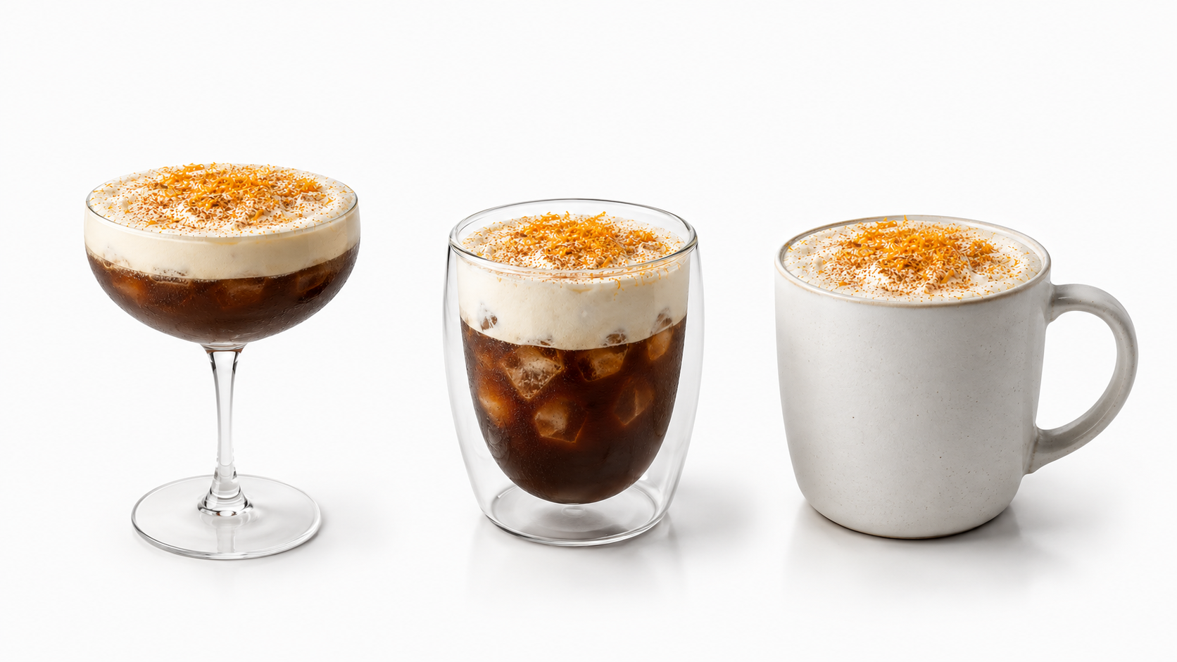 Mont Blanc in different cups