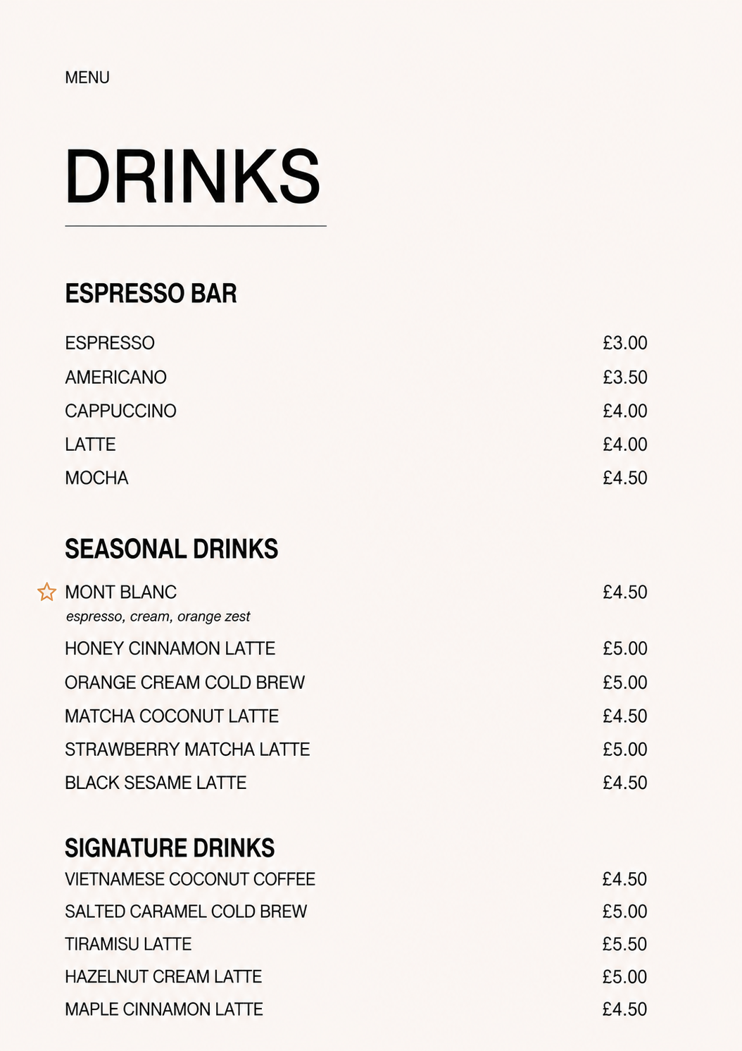 Test menu highlighted